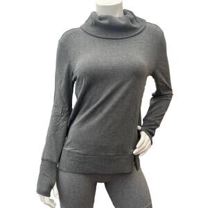 Amazon Essentials Women's Studio Terry Long-Sleeve Funnel Neck Gray Sweatshirt S
